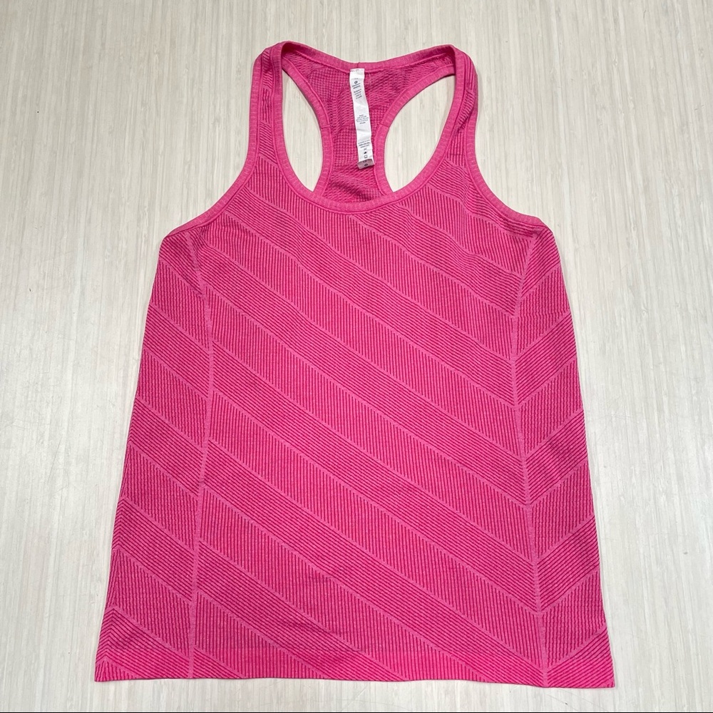 Lululemon Cool Racerback Tank Top Shirt Size 10 Pink